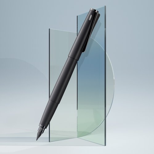 LAMY TAIWAN 官方旗艦館 【雷雕免費刻字】LAMY 鋼筆+筆袋禮盒 / studio 系列 - 奢華極黑