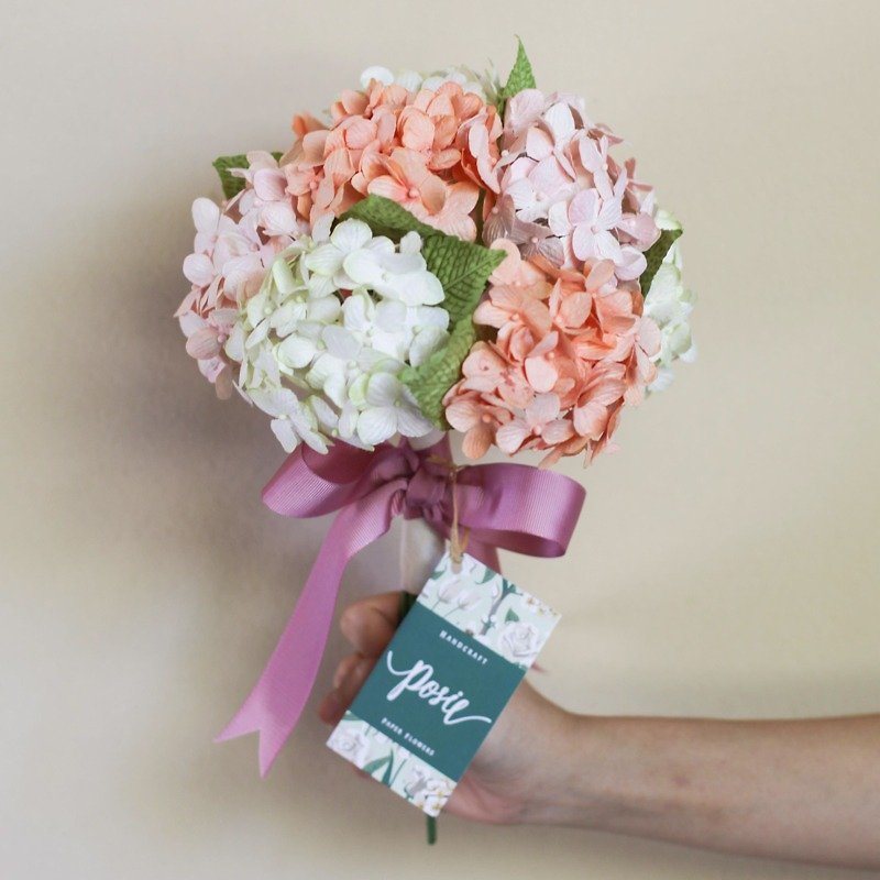 BM114 : Bridesmaid Mini Bouquet, Sweet Old Rose - Items for Display - Paper Orange