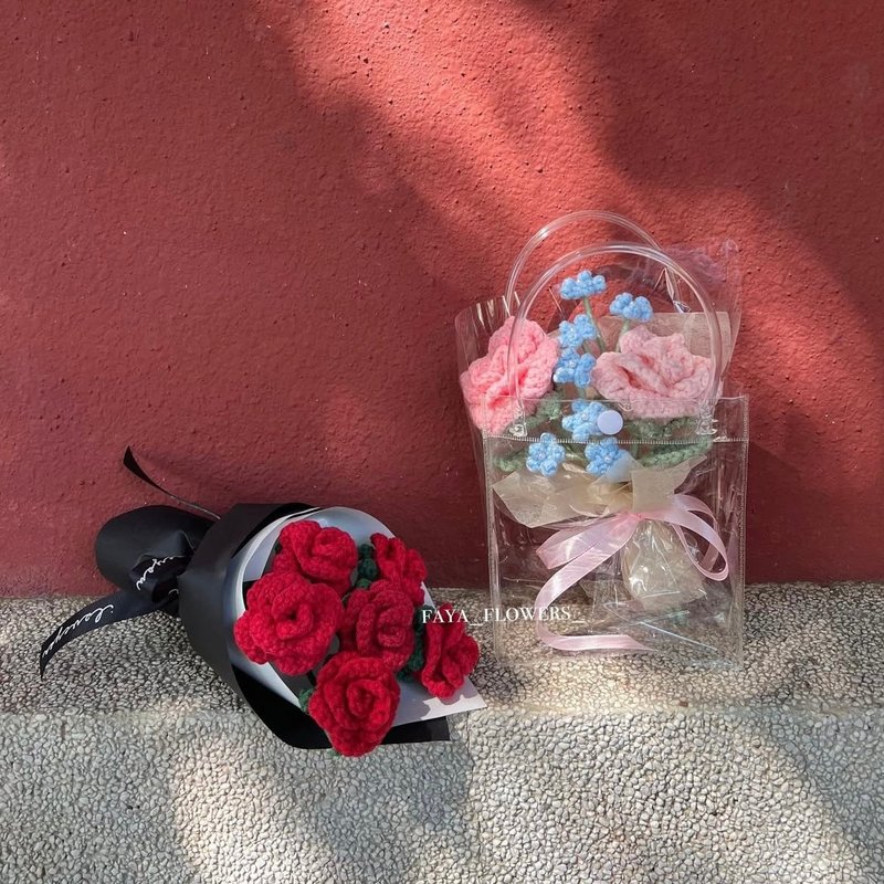 情人節首選日常見面小花束 情人節 生日 花束 生日禮物七夕 - 乾燥花/永生花 - 棉．麻 多色