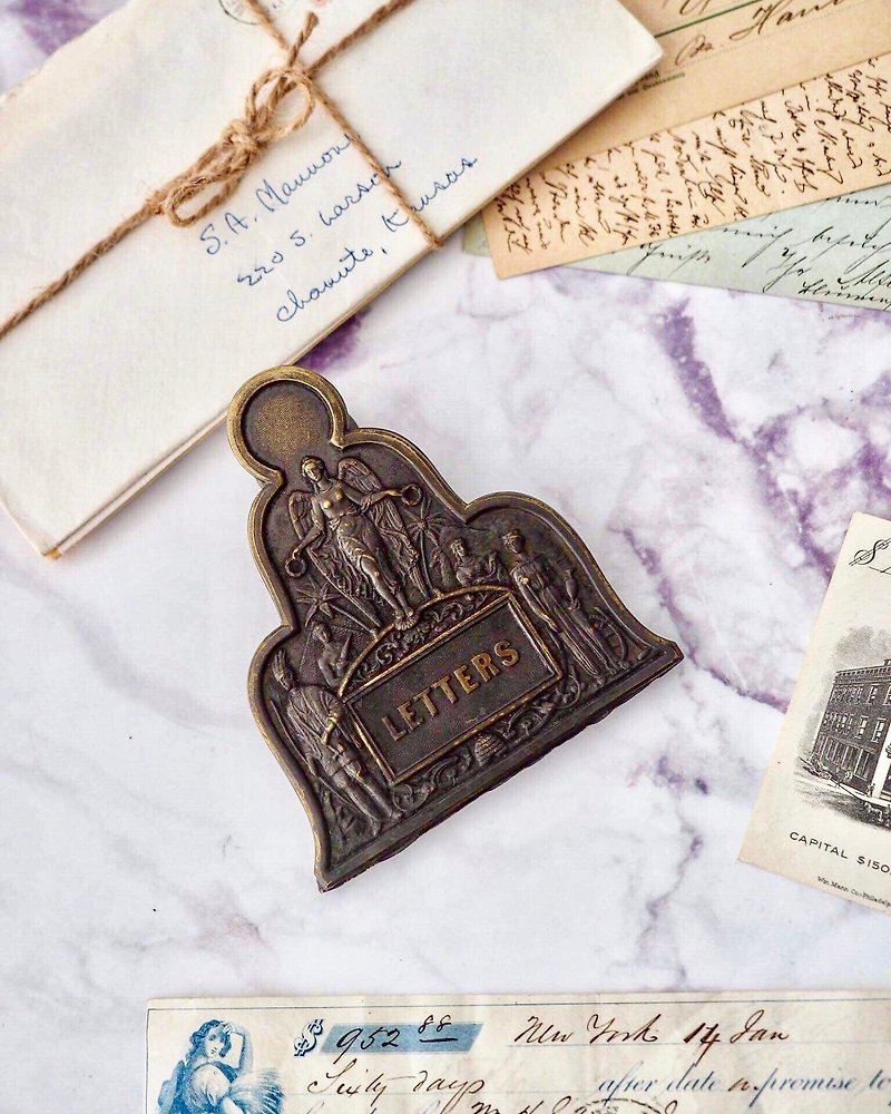 British 1900 century angel antique hand clip collection - ของวางตกแต่ง - ทองแดงทองเหลือง 