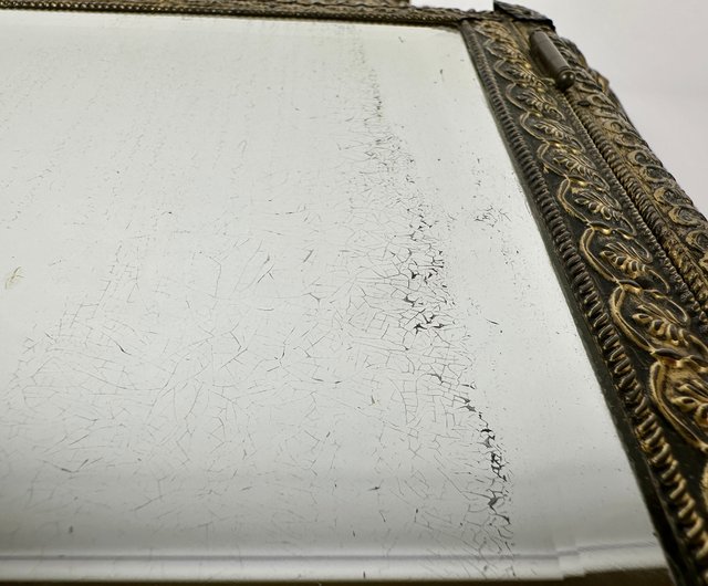 アンティーク ミラーキャビネット 衣類ケア/鍵付き ブロンズ 1930 年代