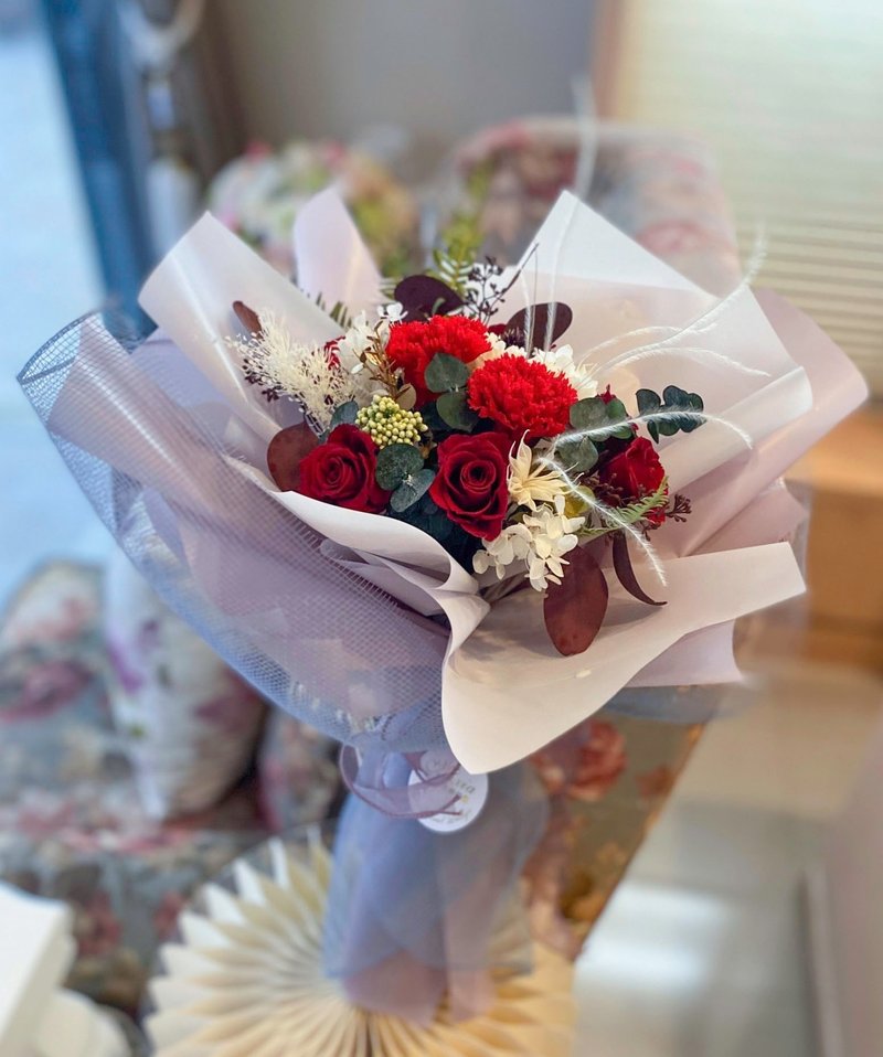 Everlasting bouquet Graduation bouquet Everlasting rose Valentine's Day bouquet Flower gift - Dried Flowers & Bouquets - Plants & Flowers Red