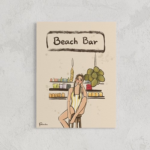 斐莉 Felice C. Art beach bar 印刷畫作 牆壁裝飾 卡片