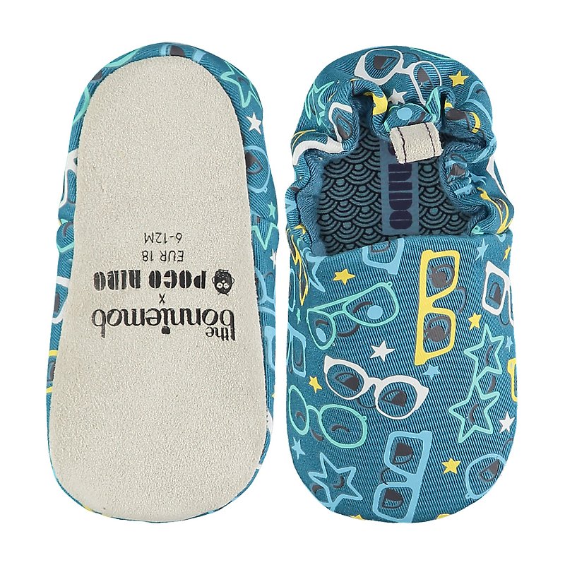 Poco Nido (英國) 嬰兒 BB鞋 學行/學步鞋仔 -  太陽眼鏡 藍綠色 - 嬰兒鞋/學步鞋 - 棉．麻 