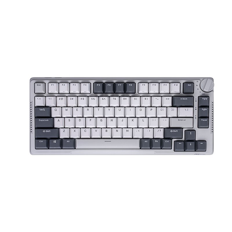 【RK】RK-H81 75% Bluetooth three-mode wireless mechanical keyboard k yellow axis RGB White Night Chinese - Computer Accessories - Plastic White