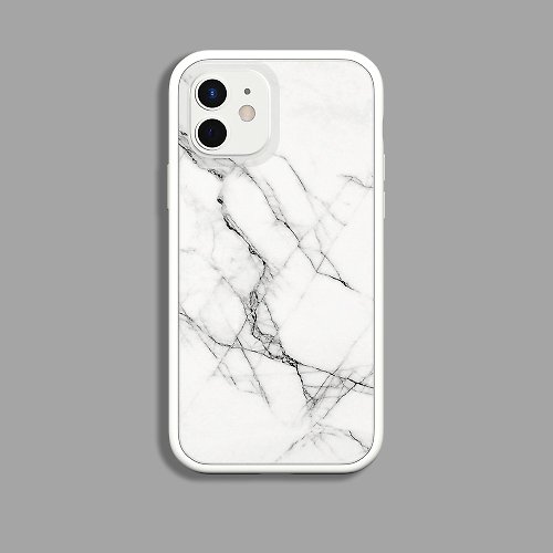 犀牛盾RHINOSHIELD Mod NX邊框背蓋手機殼∣獨家設計-白色大理石Roma for iPhone