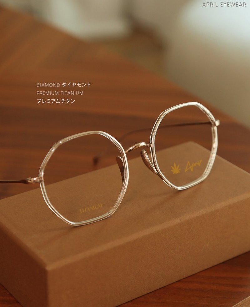 Diamond shape deeply details : Japanese Crafted Touch nose pad design - 眼鏡/鏡框 - 其他材質 透明