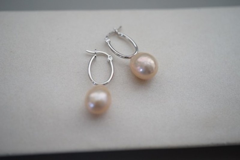 Pinkoi Proxy Purchase - [drop] silver925 baroque pearl hoop earrings 1 - Earrings & Clip-ons - Gemstone 