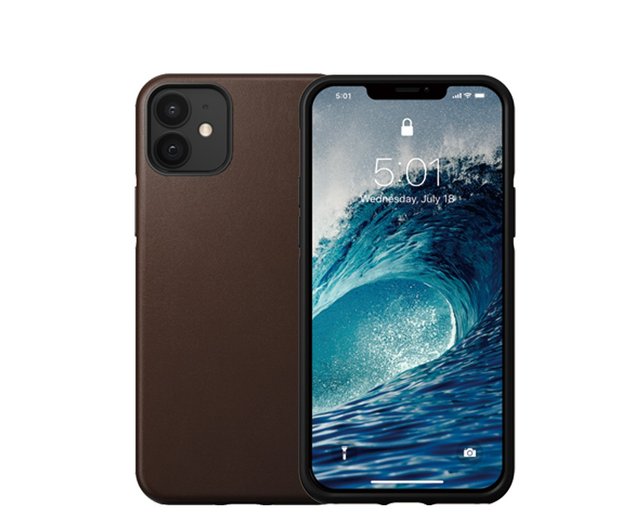 NOMAD 【iPhone12miniケース】 アメリカンNOMADクラシックレザー落下防止保護ケース