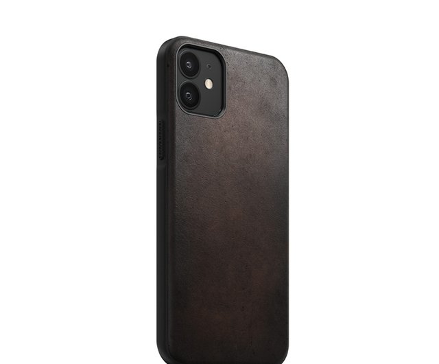 NOMAD 【iPhone12miniケース】 Modern Leather Folio - iPhone 12 Mini | Rustic Brown