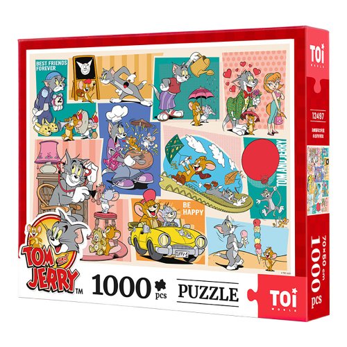 TOi圖益拼圖旗艦店 TOi圖益 【Tom and Jerry 永遠好朋友】拼圖1000片父親節七夕禮盒