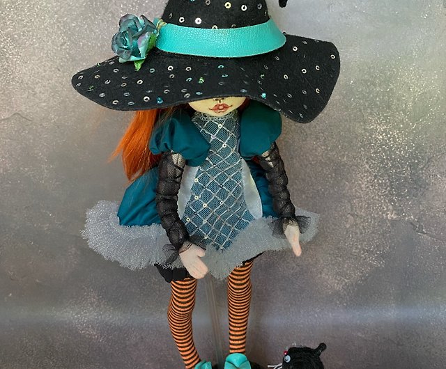 手作りの魔女人形 - ハロウィンのギフトアイデア - ショップ