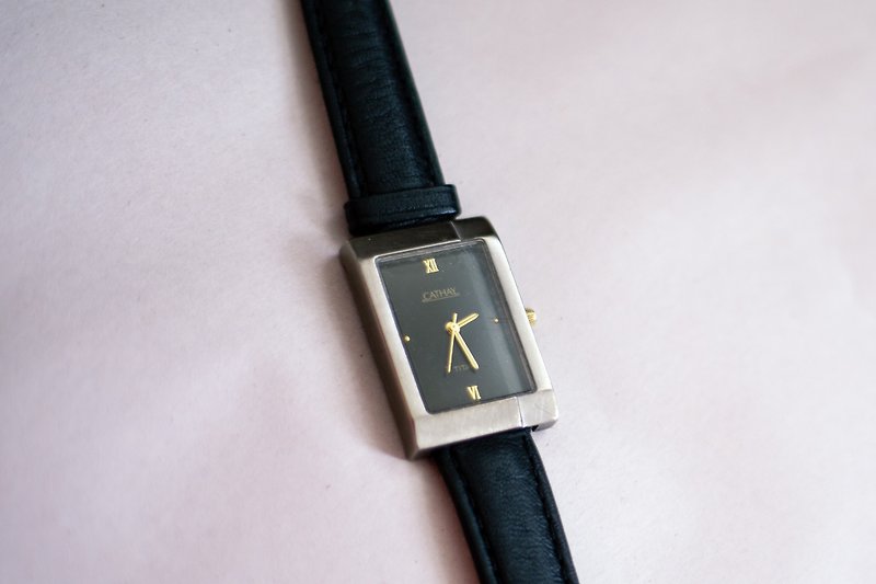 CATHAY Swiss ETA movement All Titanium titanium case leather strap antique watch - Women's Watches - Other Metals Silver