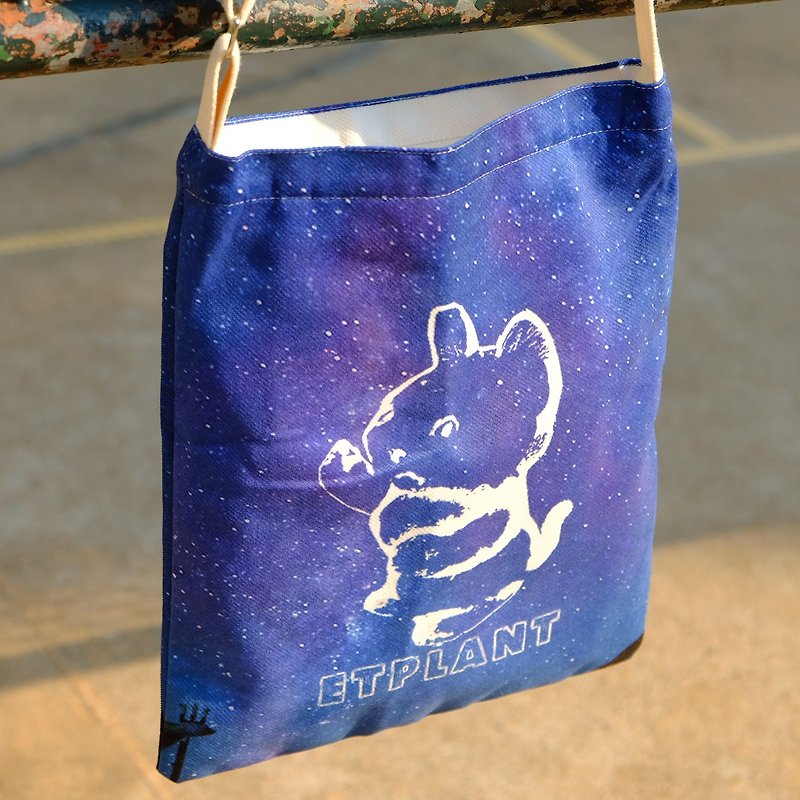 [Modest na cat] Humble Cat Tote Bag custom tote bag side backpack by ETPLANT - Handbags & Totes - Cotton & Hemp Blue