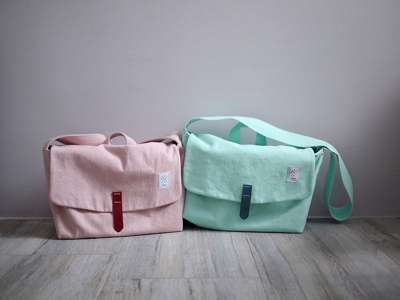 Guts bag spring edition - Messenger Bags & Sling Bags - Cotton & Hemp Pink