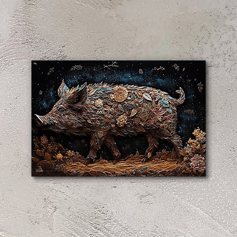 The boar brings happiness - Posters - Wood 