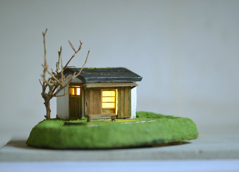 水泥老屋創作--小老屋I - 擺飾/家飾品 - 水泥 咖啡色
