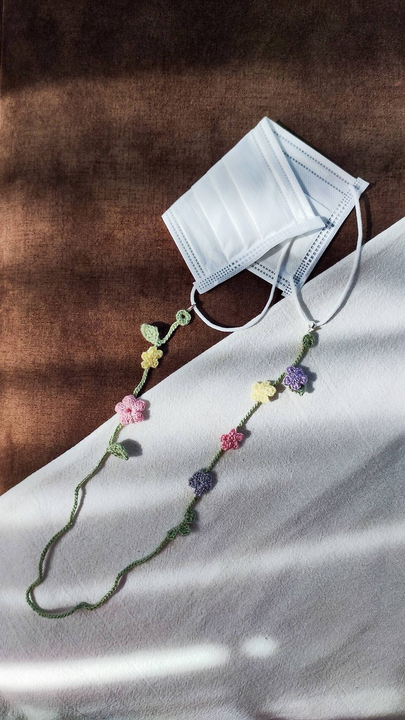 Flower lover strap, pastel color - Lanyards & Straps - Cotton & Hemp Multicolor