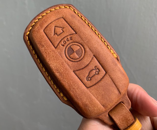 Leather car key case, car key cover - Shop Shao Leather Keychains - Pinkoi