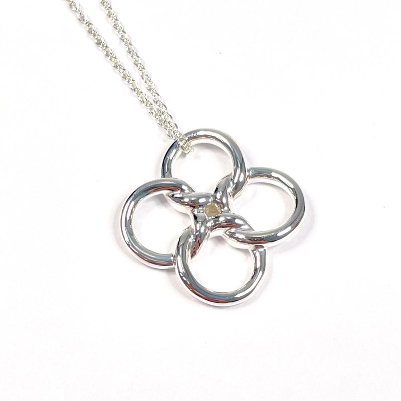 【日本直送 中古美品】ティファニー TIFFANY&Co. ネックレス クアドロ フォリオ クローバー エルサペレッティ シルバー925 - 項鍊 - 純銀 銀色