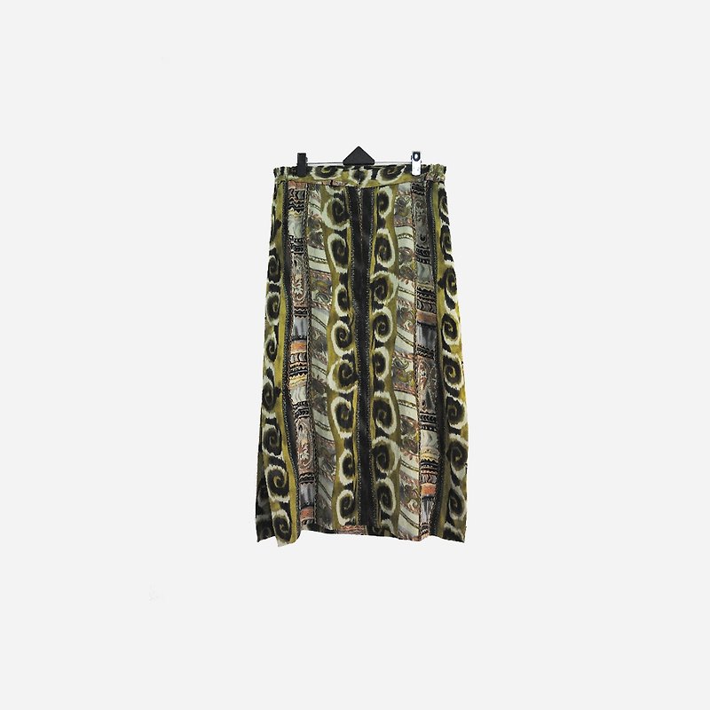 Discolored vintage / Totem print dress no.606 vintage - Skirts - Other Materials Green