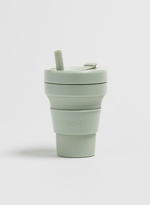 Overall Stojo - 環保高耐熱矽膠摺疊杯16oz - 草綠色