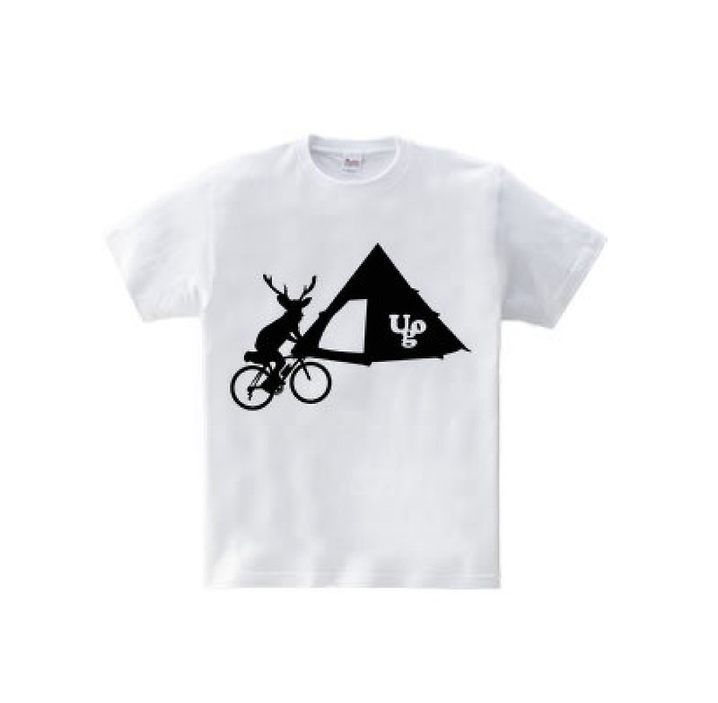 Deer camp (5.6oz T-shirt) - เสื้อยืดผู้ชาย - ผ้าฝ้าย/ผ้าลินิน ขาว