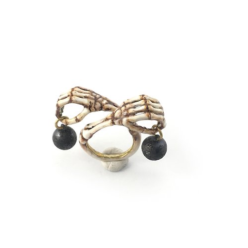 MAFIA JEWELRY Zodiac Scaly bone ring is for Libra in Brass and Patina color ,Rocker jewelry ,Skull jewelry,Biker jewelry