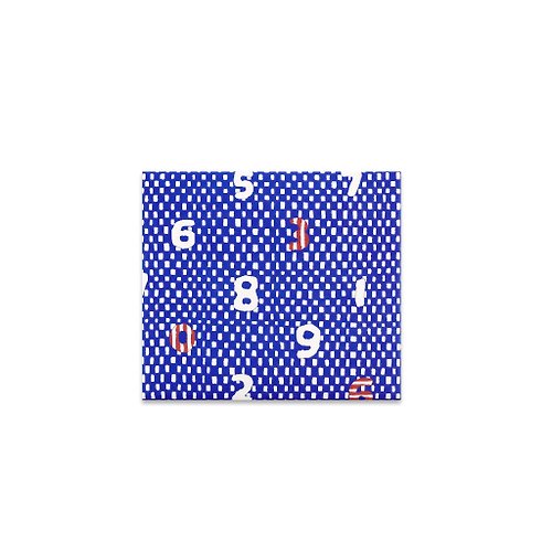 PAPERY.ART MASKfolio S 正方環保口罩套 SOU・SOU - 十數 紅白藍 -純素皮革