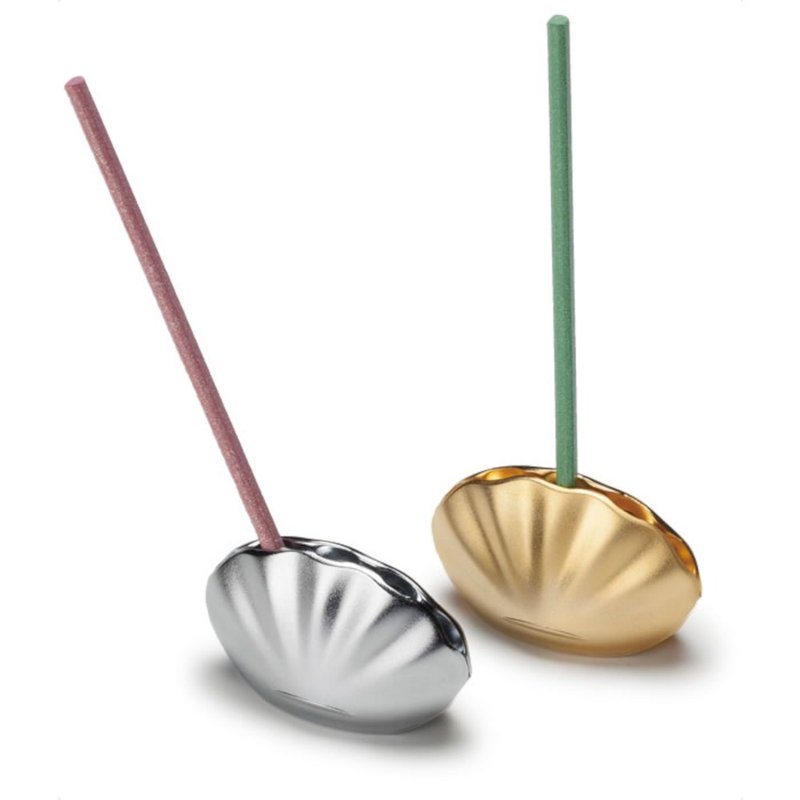 Japan Shoeido Kolip Shell shell incense holder (gold/silver) - Fragrances - Other Metals 