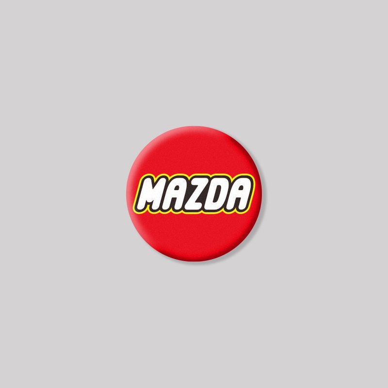MAZDA/TOY/圓形/鋁牌飾貼 SunBrother孫氏兄弟 - 貼紙 - 鋁合金 紅色