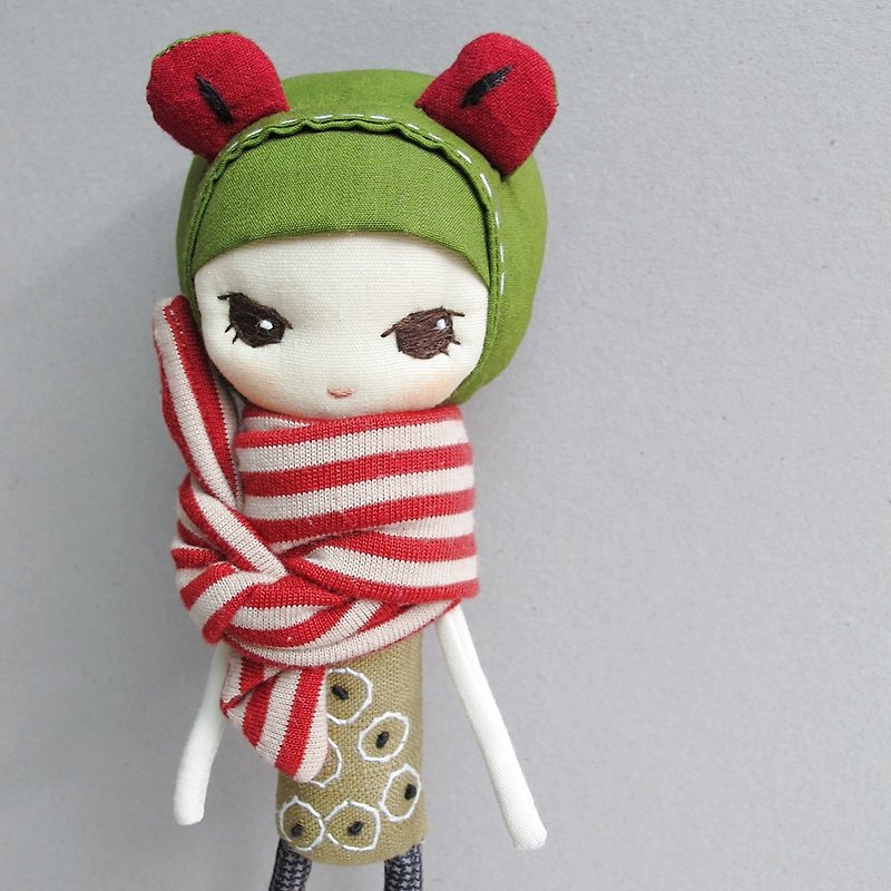 Little Frog Elf A1 - Stuffed Dolls & Figurines - Cotton & Hemp Green