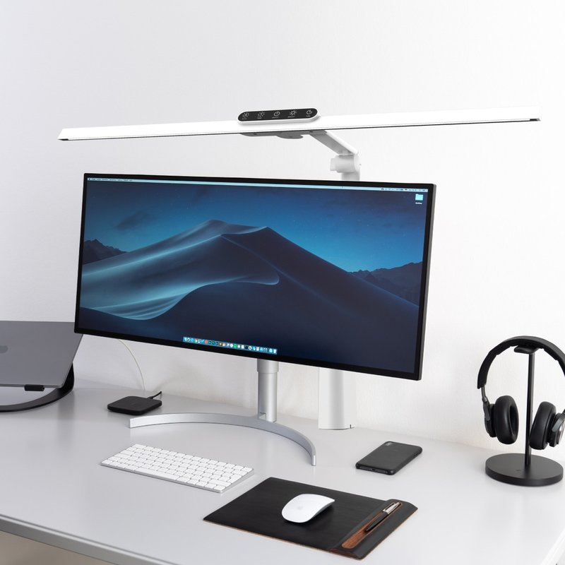 Xiguang full spectrum│Super wide angle 80cm highest level TIMAX titanium star white table clip LED eye protection desk lamp - โคมไฟ - อลูมิเนียมอัลลอยด์ ขาว