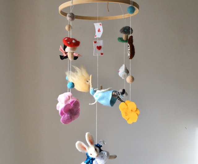 alice in wonderland cot mobile