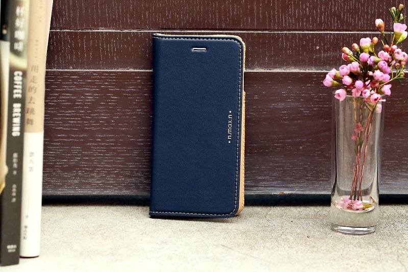 iPhone 6 / 6S 4.7吋クラシックシリーズポケットフォンケース-ネイビー - スマホケース - 革 ブルー