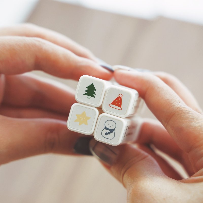 Christmas Limited Mini Stamps - 4 Designs Available - Stamps & Stamp Pads - Plastic Multicolor