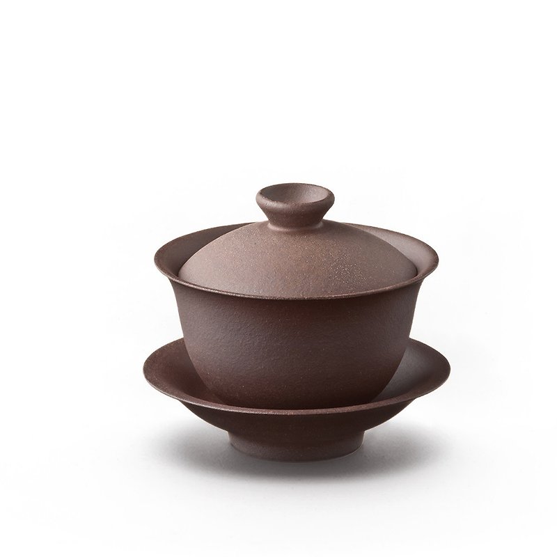 陶作坊│老岩泥蓋碗 - 茶具/茶杯 - 其他材質 咖啡色