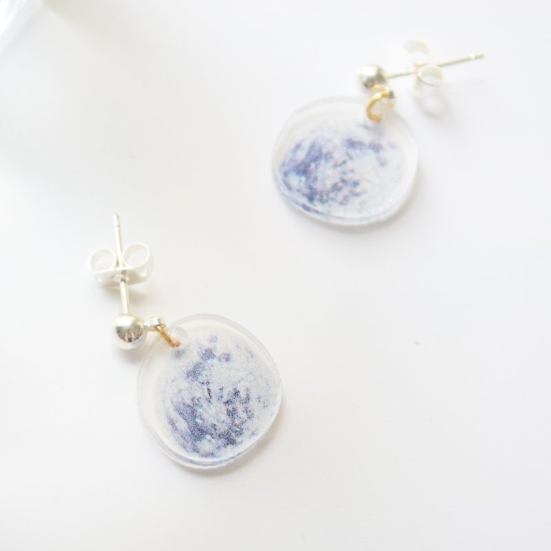 Moon Earrings - Jewelry - Moon Jewelry - Galaxy Earrings - Earrings & Clip-ons - Plastic Gray