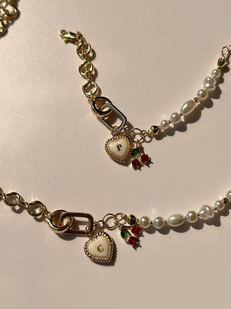 Cherry jubilee necklace - 項鍊 - 其他材質 白色