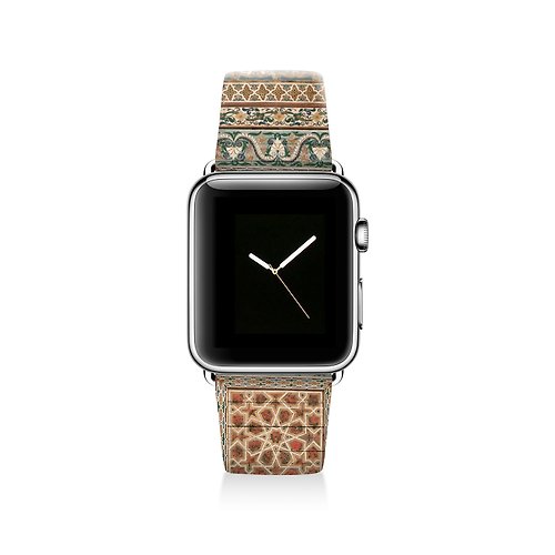 Decouart Apple watch band 真皮手錶帶不銹鋼手錶扣 38mm 42mm S002