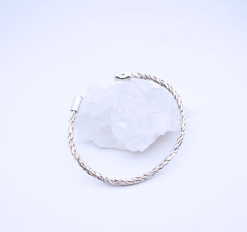 微光金工 Shiny Day Jewelry 螺旋方線純銀手環(3mm)
