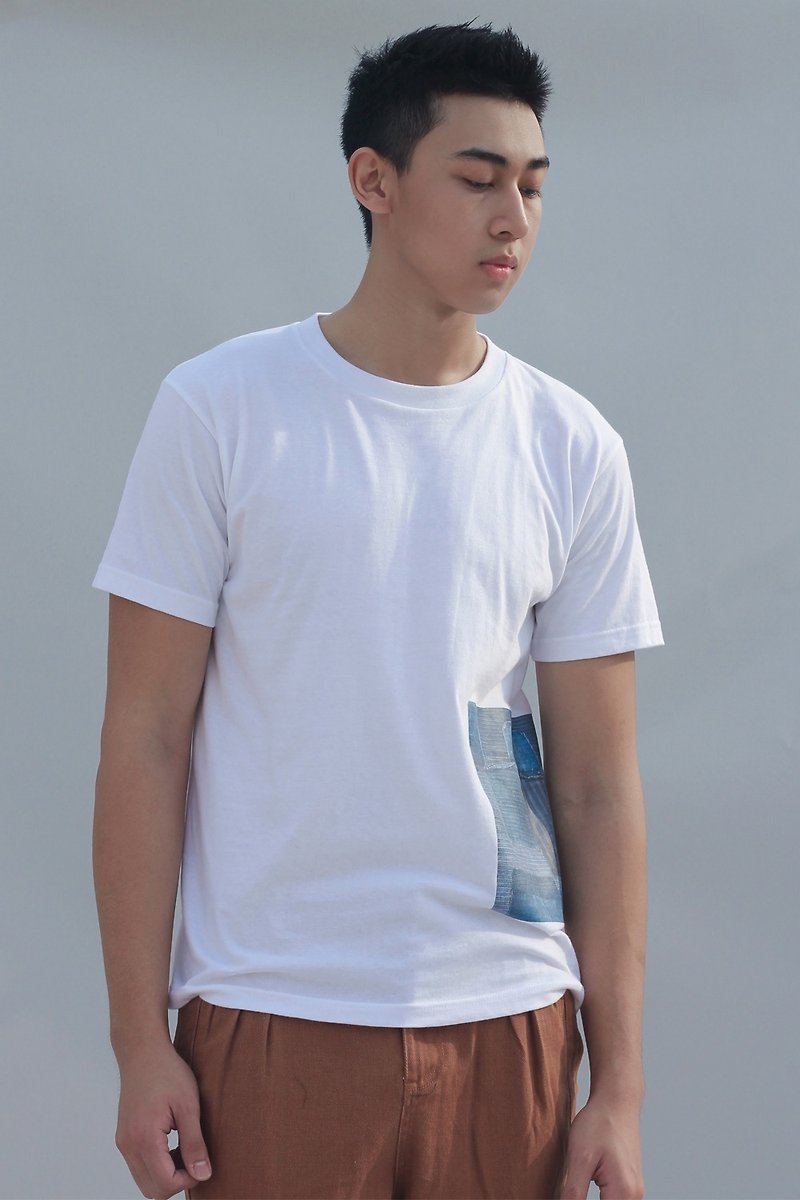 BoroBoro Cotton T-Shirt - Men's T-Shirts & Tops - Cotton & Hemp White