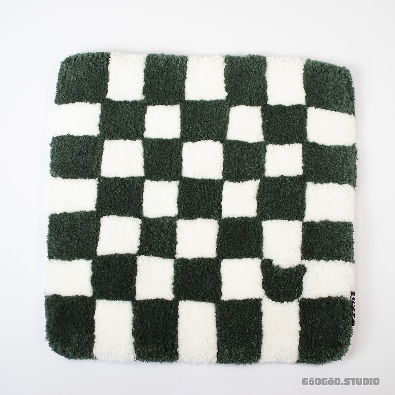方格小毯 - 地墊/地毯 - 棉．麻 綠色