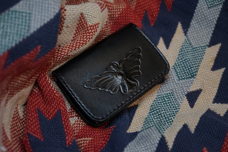 [Shanyu Production] Navajo Thunderbird Leather Business Card Holder - Card Holders & Cases - Genuine Leather 