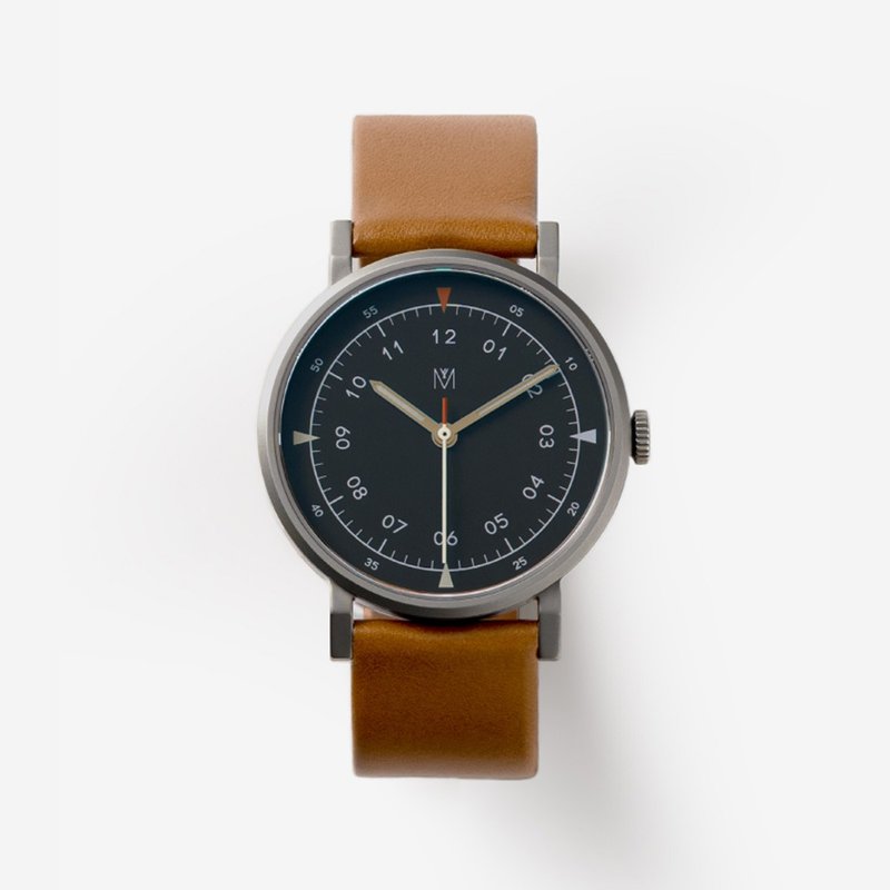 MUS 02 BROWN - 男裝錶/中性錶 - 防水材質 銀色