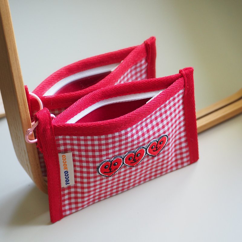 Card holder, mini bag, small bag, small bag - 其他 - 其他材質 紅色