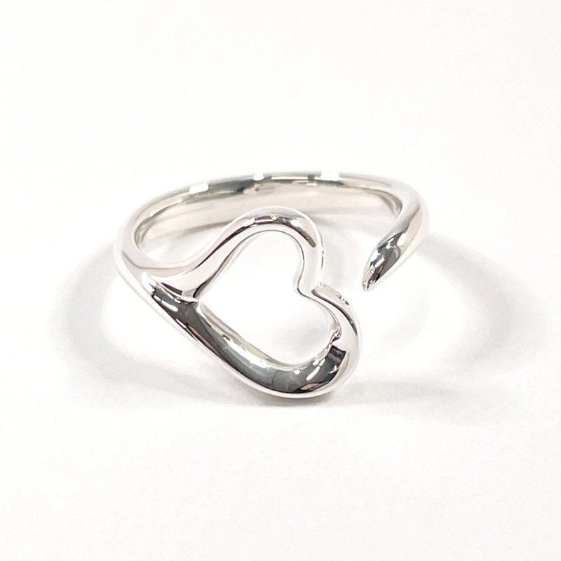 【日本直送 中古美品】7号 ティファニー TIFFANY&Co. リング・指輪 オープンハート エルサペレッティ - 戒指 - 純銀 銀色