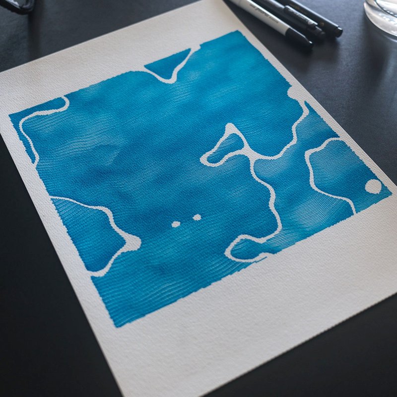 Terrain#80-1 | Pen Plotter Art - 海報/掛畫/掛布 - 紙 