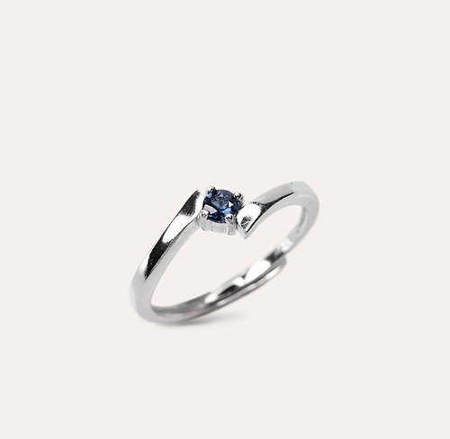 安的珠寶 AND Jewel AND 尖晶石 藍色 圓形 3mm 戒指 蛻變系列 Interlace 天然寶石