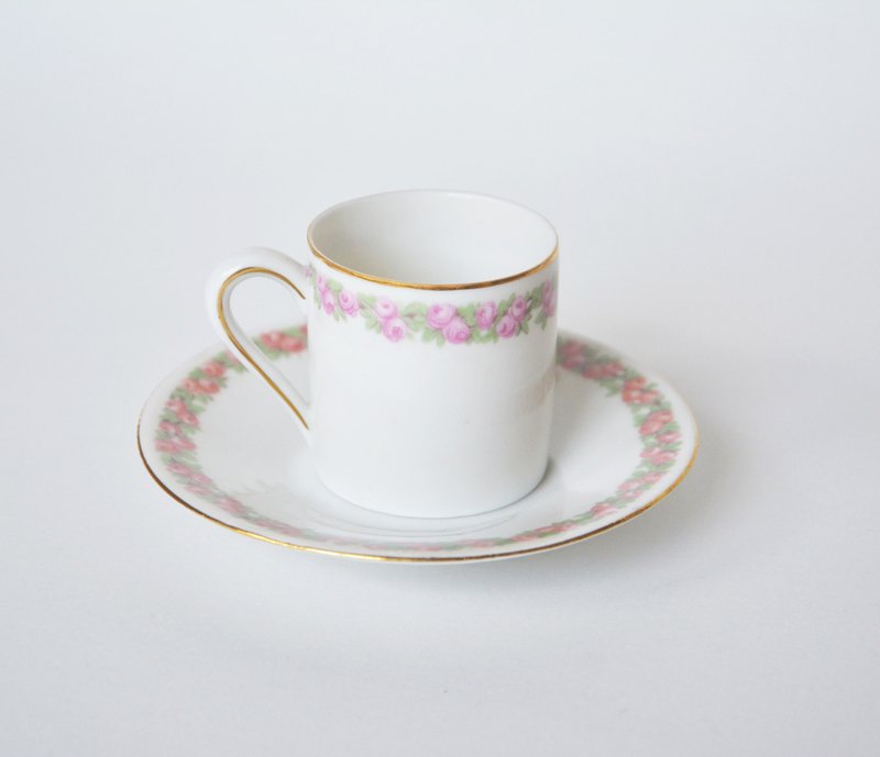 德國古董小下午茶杯盤組B - 茶壺/茶杯/茶具 - 瓷 白色
